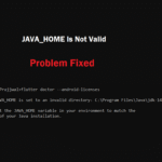 Flutter ERROR The Directory For JAVA HOME Is Not Valid