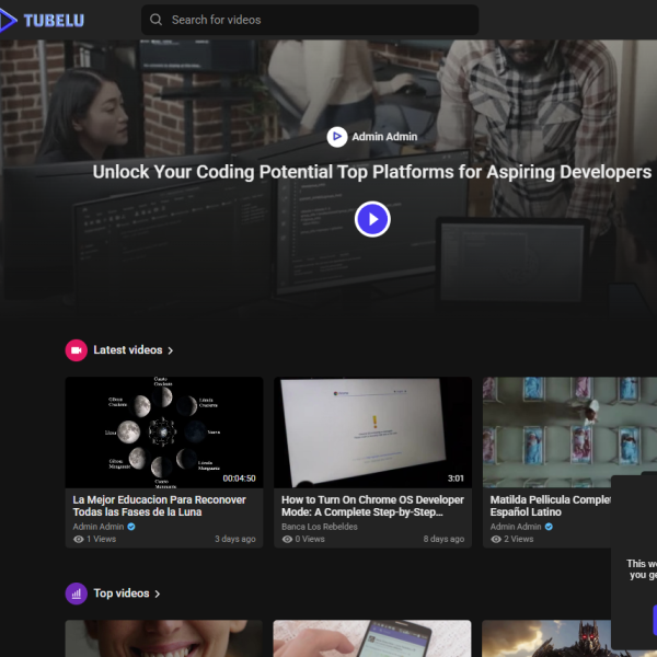 Tubelu – Custom Video Sharing Platform Development